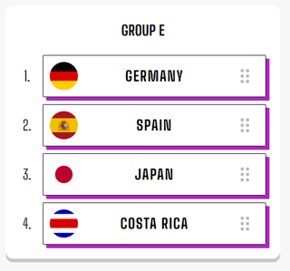 Picture of 2022 FIFA World Cup Group E