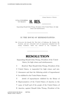 Picture of Article of impeachment