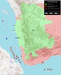 Picture of Houthi involvement in the 2023 Israel–Hamas war
