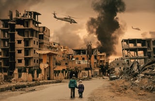 Picture of armed conflict