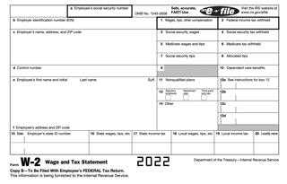 Picture of Form W-2