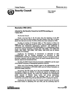 Picture of United Nations Security Council resolution