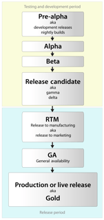 Picture of Software release life cycle