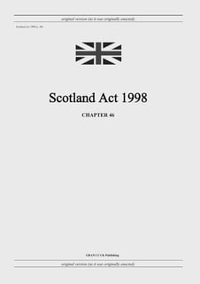 Picture of Scotland Act 1998