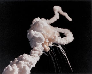 Picture of Space Shuttle Challenger disaster