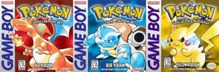 Picture of Pokémon Red, Blue, and Yellow