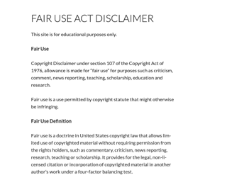 Picture of Fair use