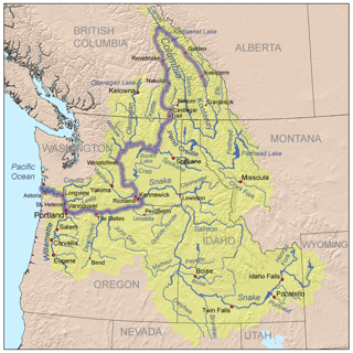 Picture of Columbia River drainage basin