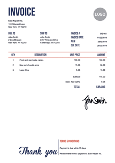 Picture of Invoice