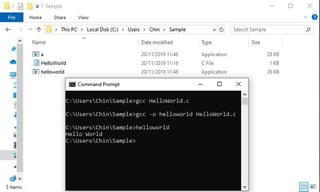 Picture of "Hello, World!" program