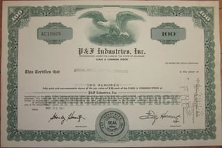 Picture of P &amp; F Industries, Inc.