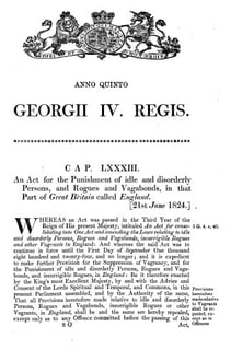 Picture of Vagrancy Act 1824