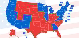 Picture of Red states and blue states