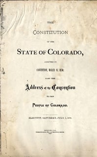 Picture of Constitution of Colorado