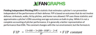 Picture of Defense independent pitching statistics