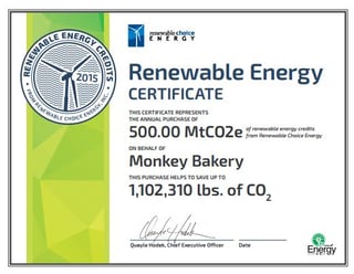 Picture of Renewable Energy Certificate