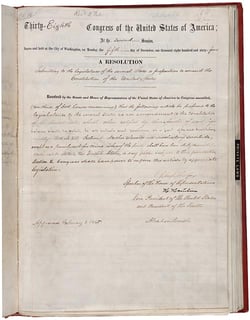 Picture of Thirteenth Amendment to the United States Constitution