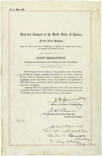 Picture of Sixteenth Amendment to the United States Constitution