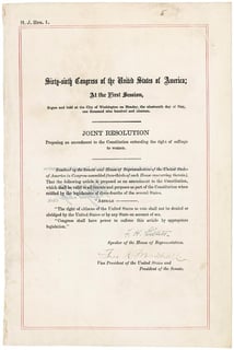 Picture of Nineteenth Amendment to the United States Constitution