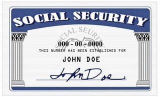 Picture of Social Security number
