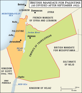Picture of British Mandate for Palestine