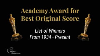 Picture of Academy Award for Best Original Song Score