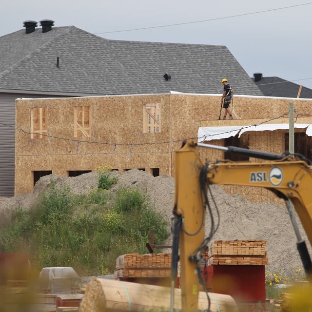 The Canada Mortgage and Housing Corp. says construction of new homes in Canada's six largest cities rose four per cent year-over-year in the first half of 2024, but housing start levels were still not enough to meet growing demand. New home construction is seen in the Barrhaven neighbourhood of Ottawa on Friday, Aug. 30, 2024. THE CANADIAN PRESS/ Patrick Doyle