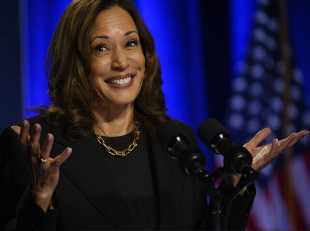 PITTSBURGH, PENNSYLVANIA - SEPTEMBER 25: US Vice President and Democratic nominee for President Kamala Harris speaks at an event hosted by The Economic Club of Pittsburgh at Carnegie Mellon University on September 25, 2024 in Pittsburgh, Pennsylvania. During the speech, Harris gave details about her economic platform, including ways to support small businesses and making home ownership more attainable, among other policy proposals. (Photo by Jeff Swensen/Getty Images)