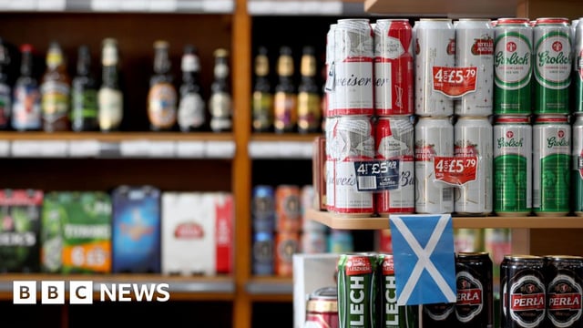 Alcohol for sale in an Edinburgh off-licence