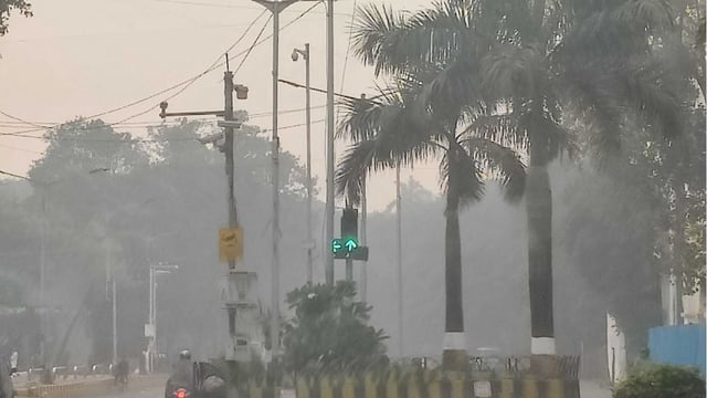 Fog takes over the city of Mumbai