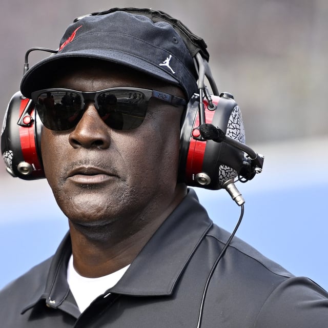 Michael Jordan, NBA Hall of Famer and co-owner of 23XI Racing looks on during the NASCAR Cup Series FireKeepers Casino 400 at Michigan International Speedway on August 18, 2024 in Brooklyn, Michigan. Michael Jordan speaks out on 23XI Racing and Front Row Motorsports' lawsuit against NASCAR.