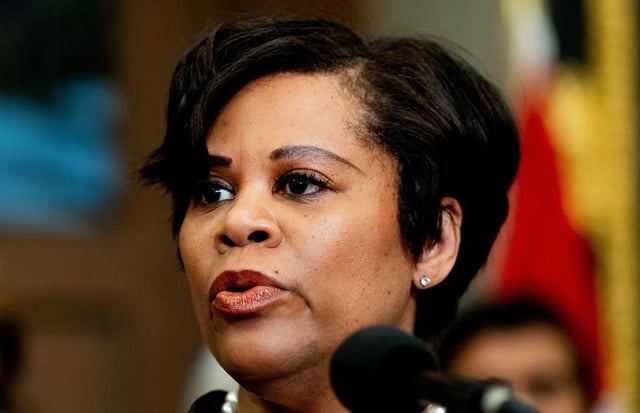 FILE: Marci Ien, Minister for Women and Gender Equality and Youth, speaks in the foyer of the House of Commons on Parliament Hill in Ottawa, on Wednesday, May 8, 2024. 