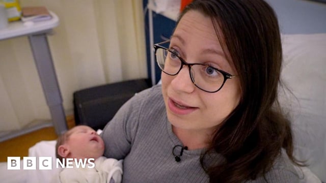 Dominika Nanus and her one-day-old daughter Emilia, who is part of the screening programme