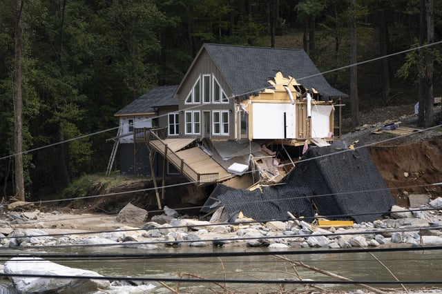 Hurricane Helene North Carolina House Destroyed