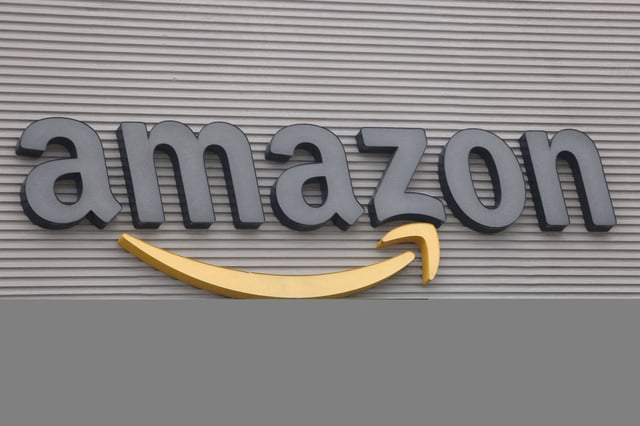 A view shows the logo of Amazon at the Amazon Fulfillment Center during a media tour ahead of the holiday season in Tepotzotlan, Mexico, December 13, 2023. REUTERS/Gustavo Graf/File Photo/File Photo