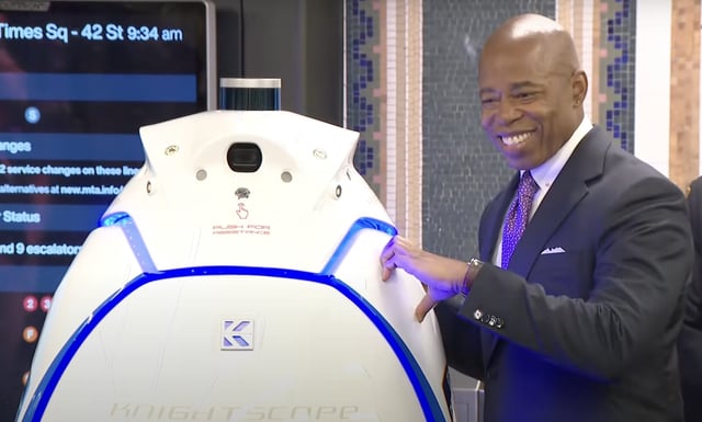A police robot, called K-5, will patrol New York City’s business subway station.