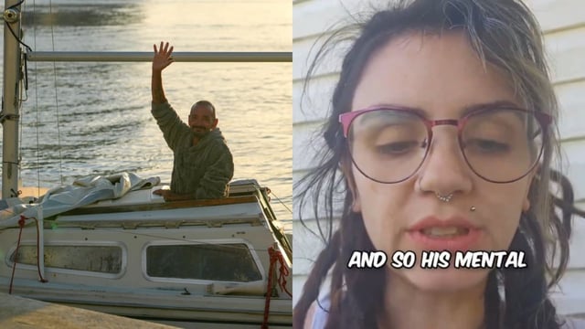 Ashley Malinowski expresses concern over her father, Lt. Dan's, viral fame, fearing it could endanger him.