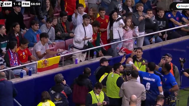 Scènes très regrettables en Espagne ce samedi. 