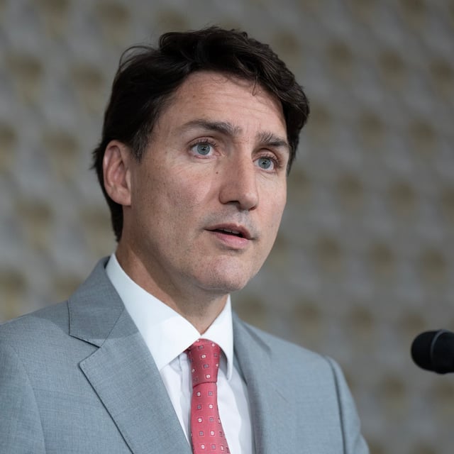 Prime Minister Justin Trudeau reponds to a question during a news conference in Vientiane, Laos, Friday, Oct. 11, 2024.  THE CANADIAN PRESS/Adrian Wyld