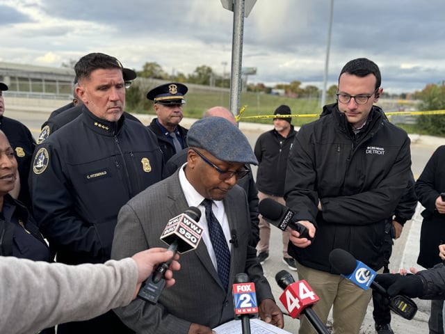 Police Chief James White at a news conference Oct. 14, 2024 in Detroit.