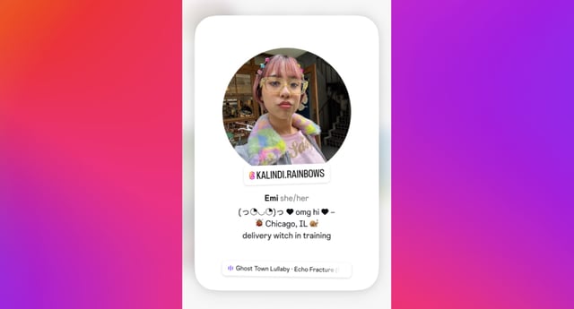 Instagram profile cards