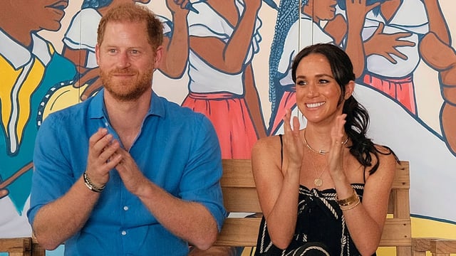 Meghan Markle and Prince Harry during their trip to Africa.