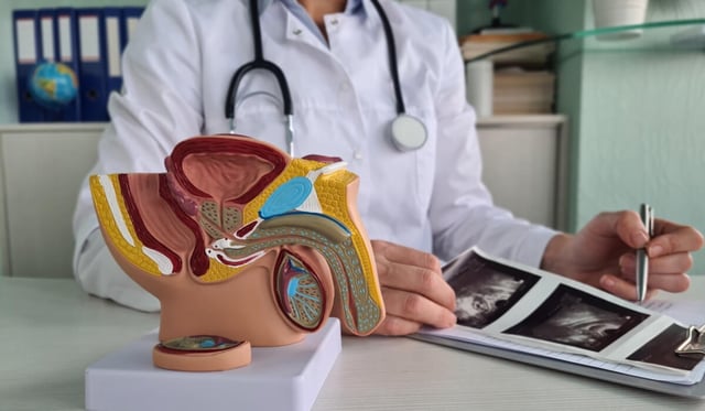 Male reproductive system model. (Photo by NMK-Studio on Shutterstock)