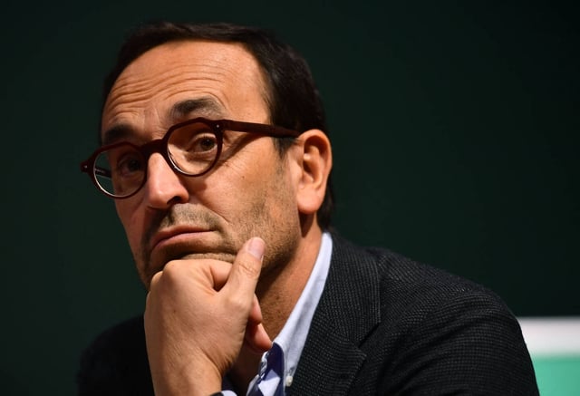 Le député français Thomas Cazenave au congrès du parti Renaissance régionale de Nouvelle-Aquitaine à Saint-Jean de Luz, le 5 octobre.