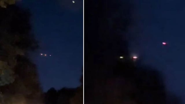 Fleet of glowing ‘UFOs’ speeding through the skies in Indiana leaves witnesses stunned (@christina.sharp18/TikTok)