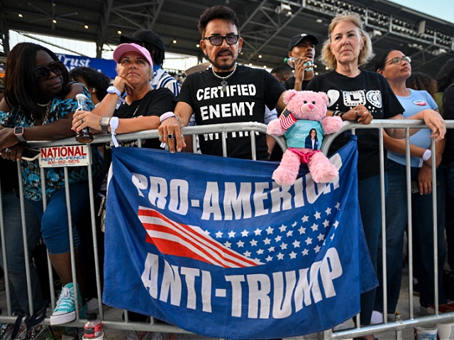 Supporters wait for the start of a campaign rally with US Vice President and Democratic presidential candidate Kamala Harris in Houston, Texas, on October 25, 2024. (Photo by Miguel J. Rodriguez Carrillo / AFP) (Photo by MIGUEL J. RODRIGUEZ CARRILLO/AFP via Getty Images)