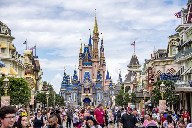 Crowds pack and fill Main Street USA at the Magic Kingdom Park at Walt Disney World in Orange County, Fla. on June 1, 2022.