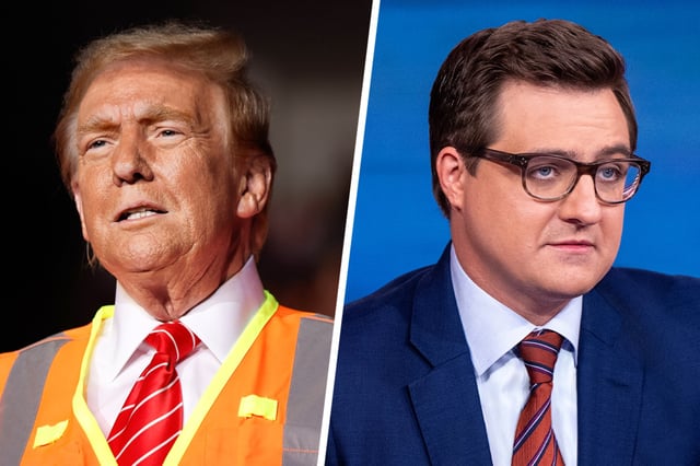 Former President Donald Trump; Chris Hayes.