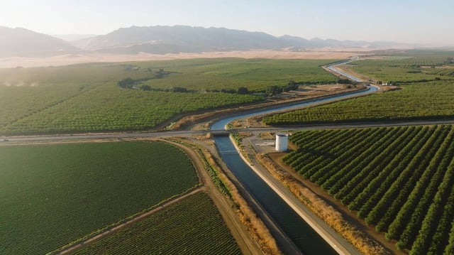 A Central Valley water conveyance canal.