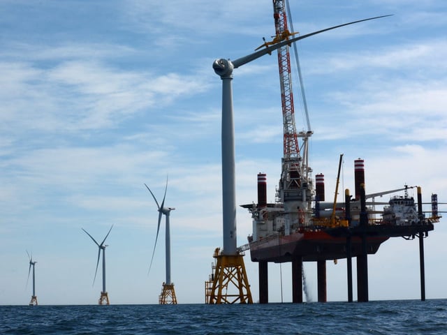 Deepwater Wind installing the first offshore wind farm in Rhode Island.